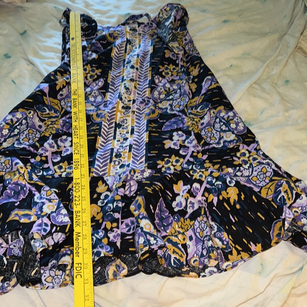 Free People Summer in Tulum Medium blue floral top - Picture 10 of 15